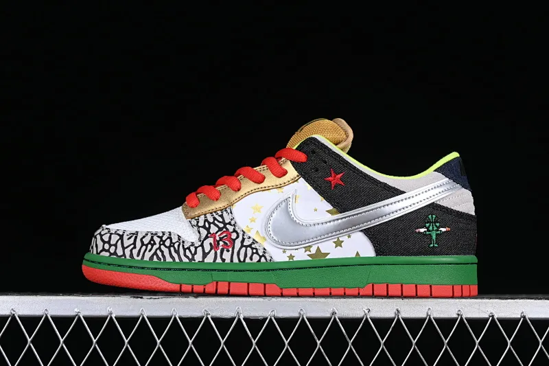 All categories Nk SB Dunk series Nk SB Dunk Low low-top sneakers Nk SB Dunk Low "What The Dunk" Pop art mix and match SB low-top casual sports skateboard shoes 318403-141